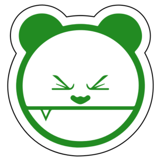 Mad Panda Sticker (Green)